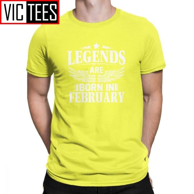 Men's February Birthday Novelty Cotton Crew Neck T-Shirt