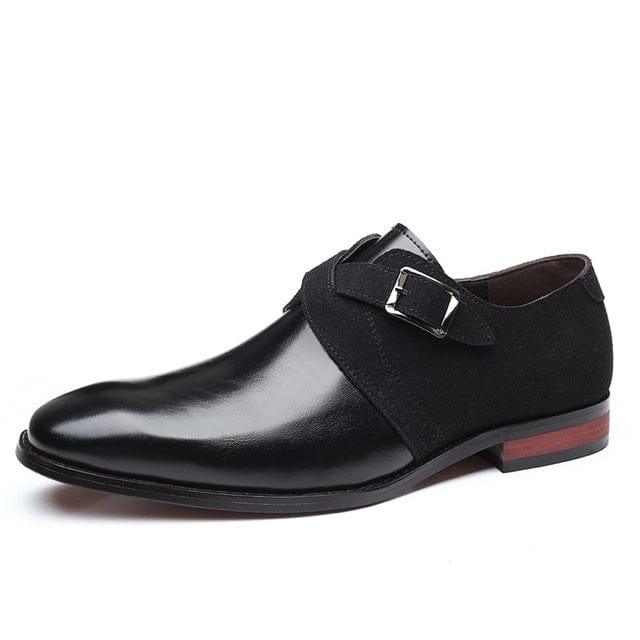 Men's Leather Pointed Oxford Dress Shoes Wedding Formal Comfortable