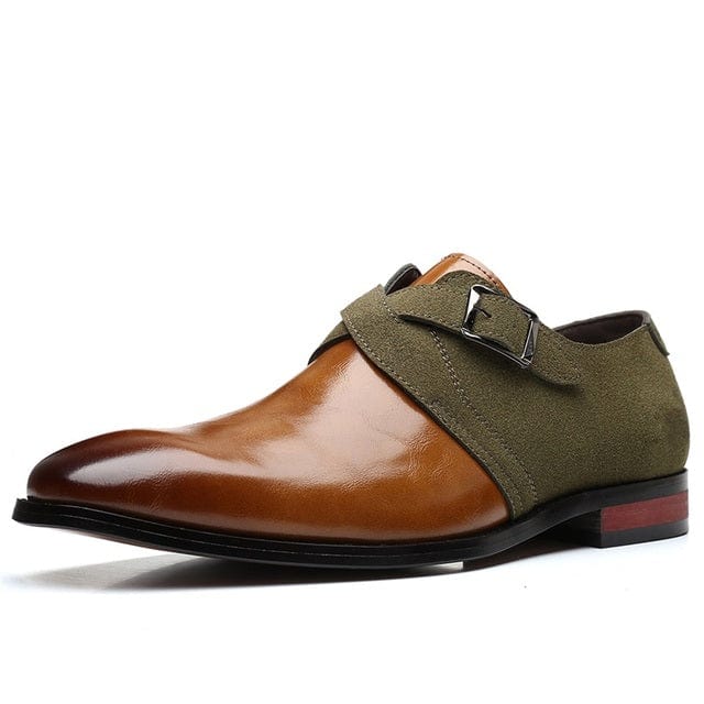 Men's Leather Pointed Oxford Dress Shoes Wedding Formal Comfortable