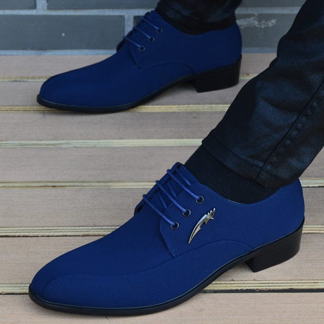 Men's Italian Black Leather Pointed Toe Moccasin Wedding Shoes