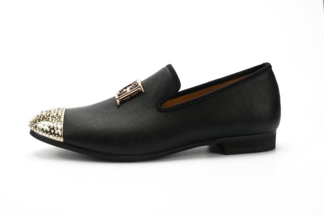 Men's White Gold-Toe Leather Dress Loafers