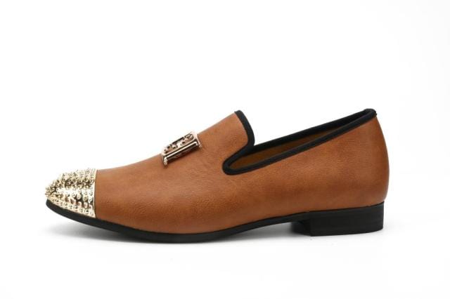 Men's White Gold-Toe Leather Dress Loafers